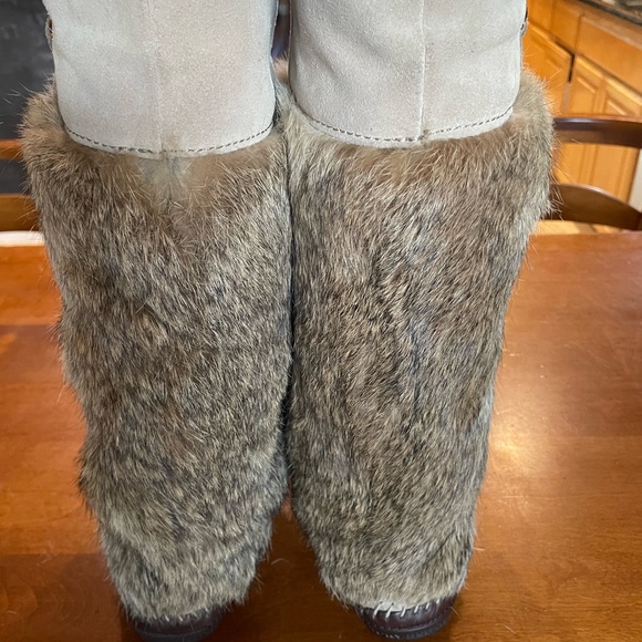 AUTHENTIC Tory Burch Rabbit Fur Boots-New, never worn - Picture 2 of 11